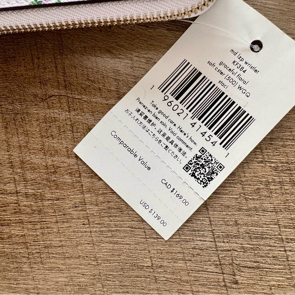 Kate Spade Staci Grateful Floral Ditsy Medium L-Zip Wristlet NWT - Picture 4 of 11